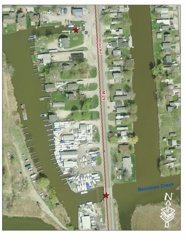 Beaubien Creek at M-29 Beaubien Creek at M-29