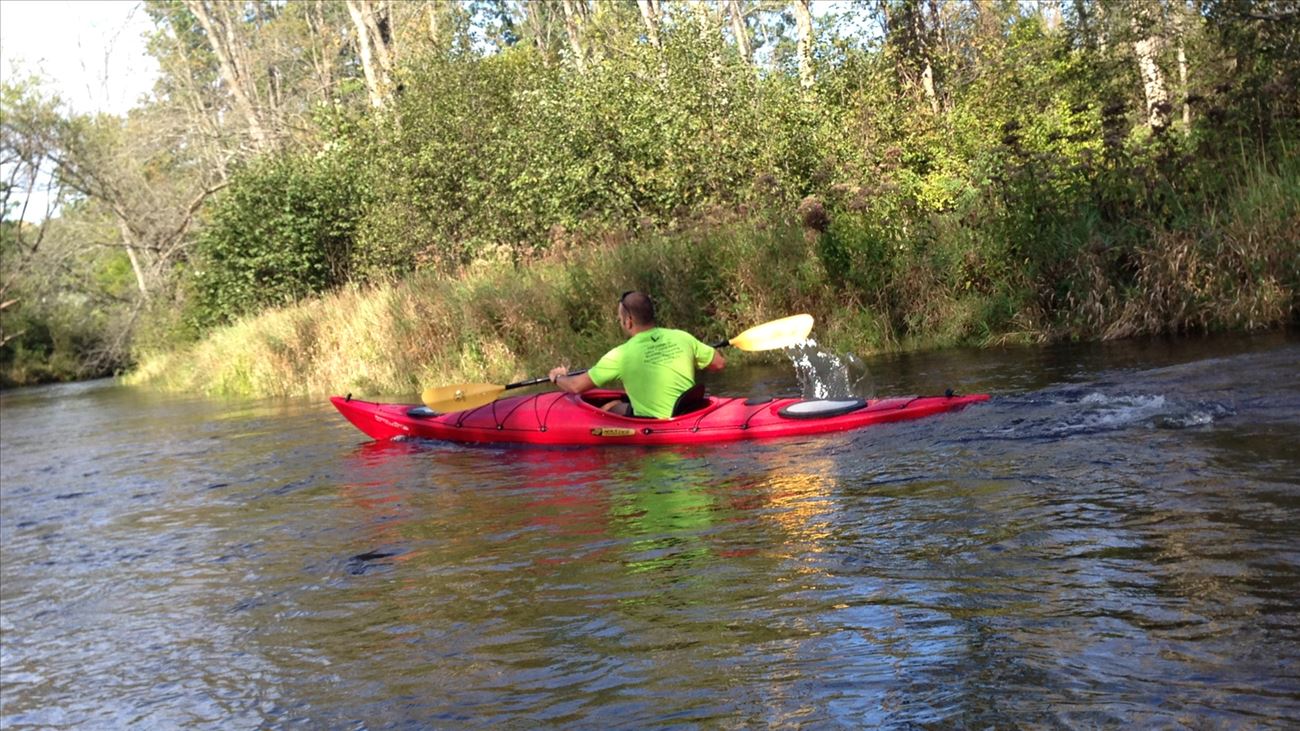 Paddler on the White River Paddler on the White River