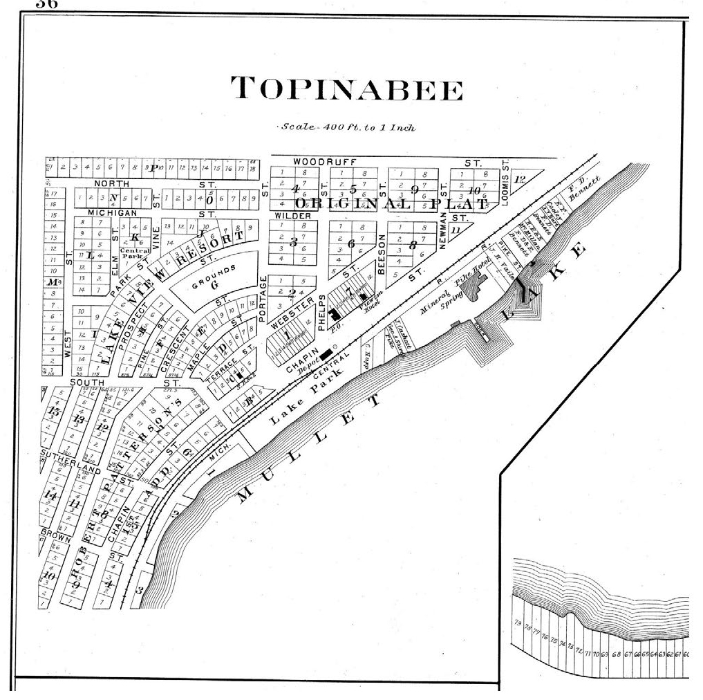 1892 plat of Topinabee 1892 plat of Topinabee